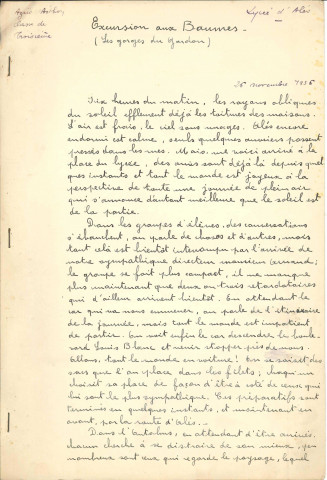 Excursion aux Baumes [gorges du Gardon]