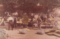 Recetage des cocons dans les Cévennes. Cour de Maison Rouge, ancienne filature