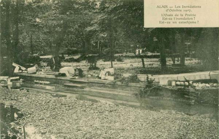 Inondations du 16 octobre 1907. L'oasis de la Prairie