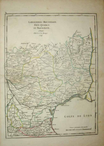 Carte du Languedoc, Roussillon, Foix, Quercy et Rouergue