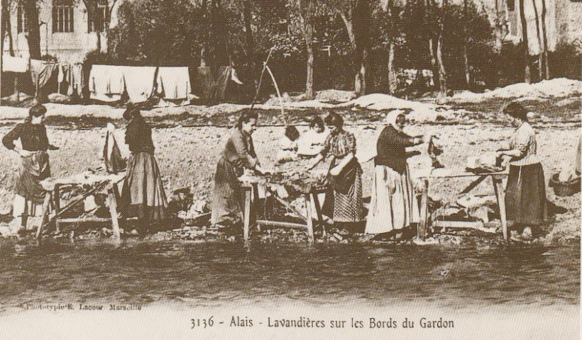 Lavandières sur les bords du Gardon