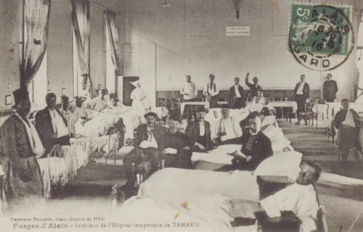 Forges d'Alais. Intérieur de l'hôpital temporaire de Tamaris