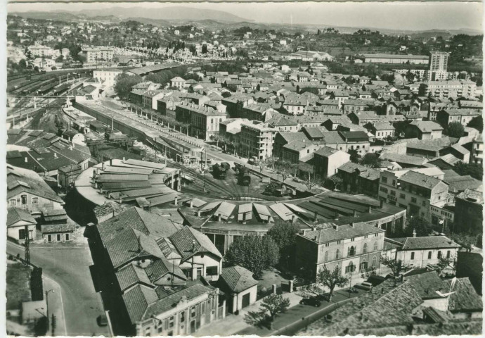 Quartier de la gare. La Rotonde. Vue aérienne