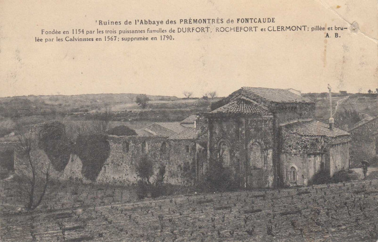 Ruines de l'abbaye des Prémontrés de Fontcaude
