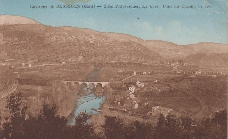 La Cèze. Pont de chemin de fer