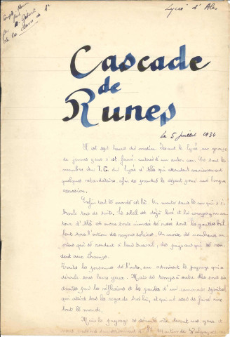 Cascade de Runes