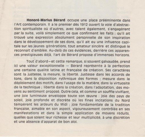 Honoré Marius Bérard, peintre