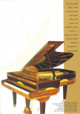 Catalogue publicitaire " Pleyel, l'âme du piano "