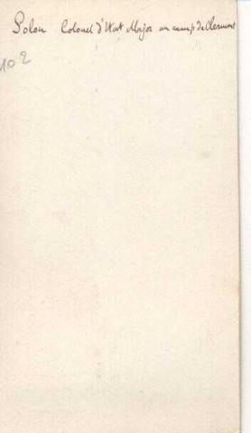 Solon colonel d'état major au camp de Clermont