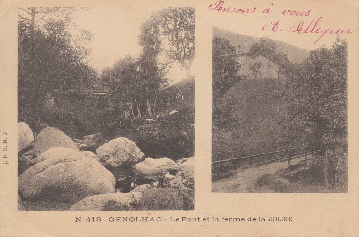 Le pont et la ferme de la Moline