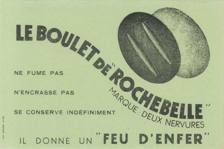  Classeur cartonné, publicité :  &quot;  Mines de Trélys. Ovoïdes. Marque déposée : La Barre &quot;