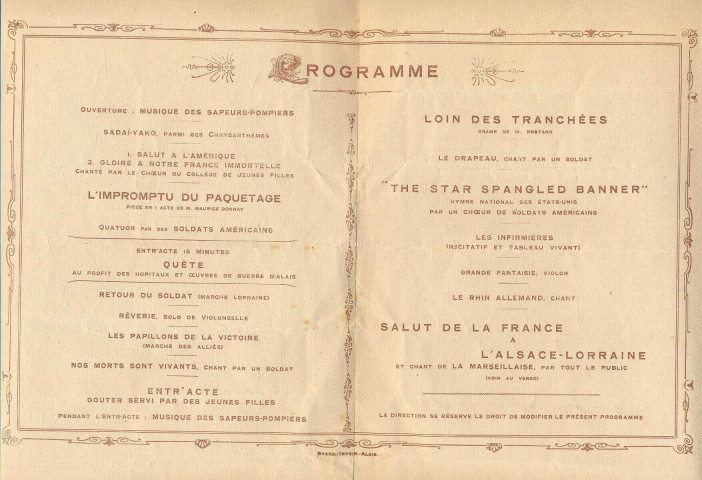 Théâtre municipal : Fonctionnement, personnel, tournées, aménagement, avec une copie de programme pour une grande soirée de secours 21/11/1889