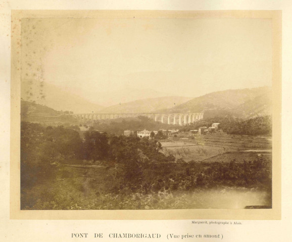 Pont de Chamborigaud. Vue prise en amont