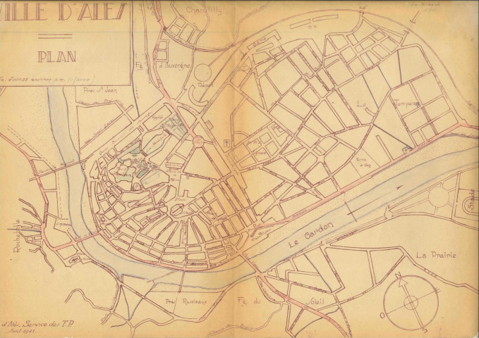 Ville d'Alès - Plan