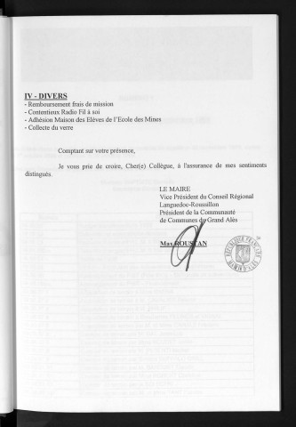 Arrêtés municipaux pris en vertu de l'article L 2122-22 du Code Général des Collectivités Territoriales