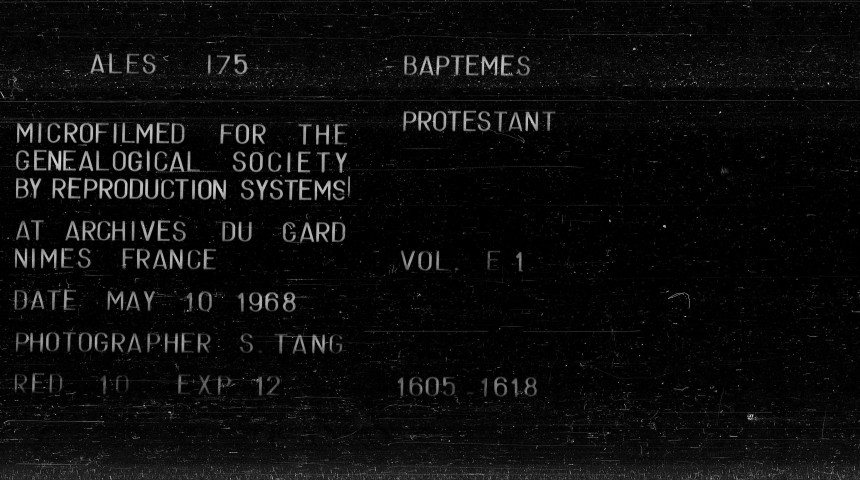 Protestants : Baptêmes