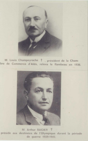 Louis Champeyrache et Arthur Sugier président de l'Olympique Alès en Cévennes (O.A.C.)