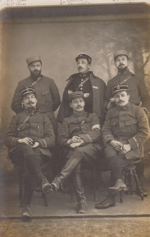 Souvenir de la campagne 1914-1915. Soldats Gosse, Leroy, Lestrade, ...