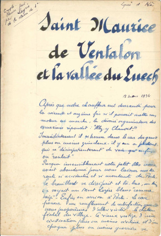 Saint-Maurice de Ventalon et la vallée du Luech