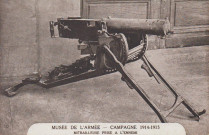 Musée de l'Armée. Campagne 1914-1915. Mitrailleuse prise à l'ennemi