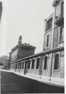 Lycée Jean-Baptiste Dumas avant et pendant sa démolition. Gros plan sur la rotonde