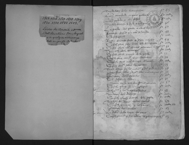 Délibérations consulaires