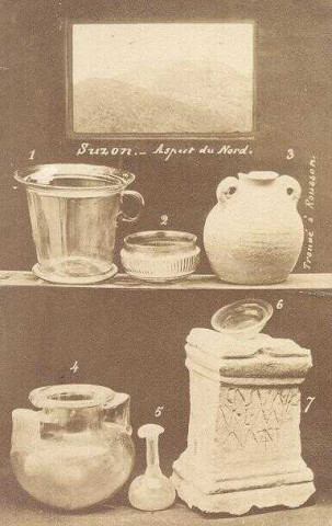 7 pièces archéologiques provenant de Suzon et Rousson