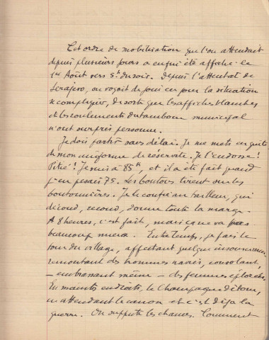 Cahier de notes du poilu Paul Léonce Cambon