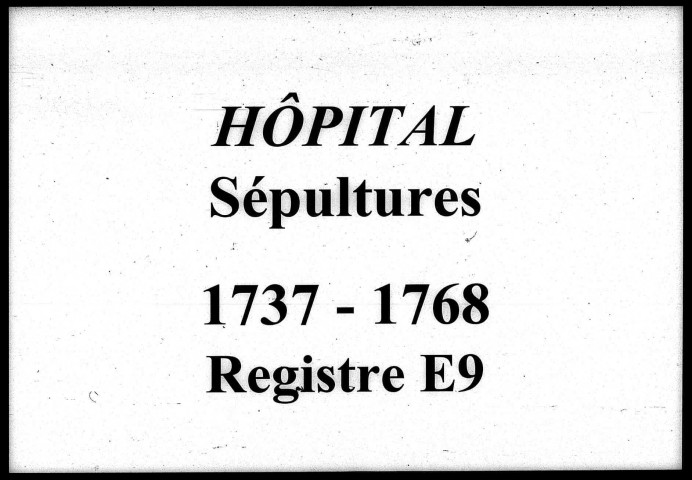 Hôpital : Sépultures